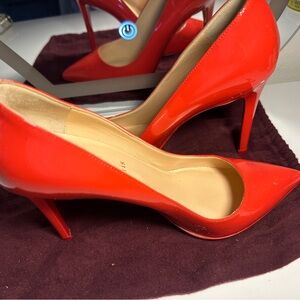Christian Louboutin Pigalle Follies Stylish Orange Stiletto Heels